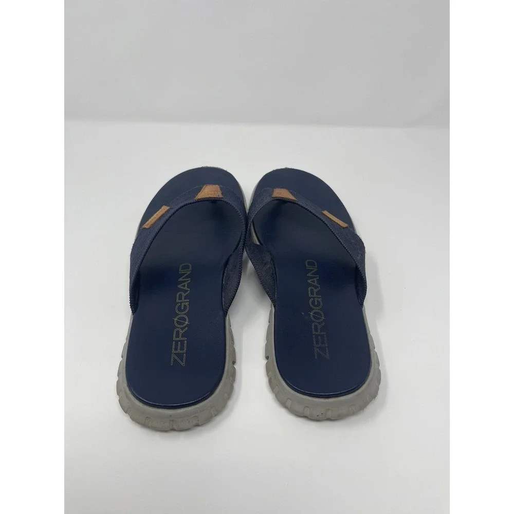 Cole Haan ZeroGrand Stitchlite Mens‎ Size 7 Sandals Flip Flop Comfort Navy Blue